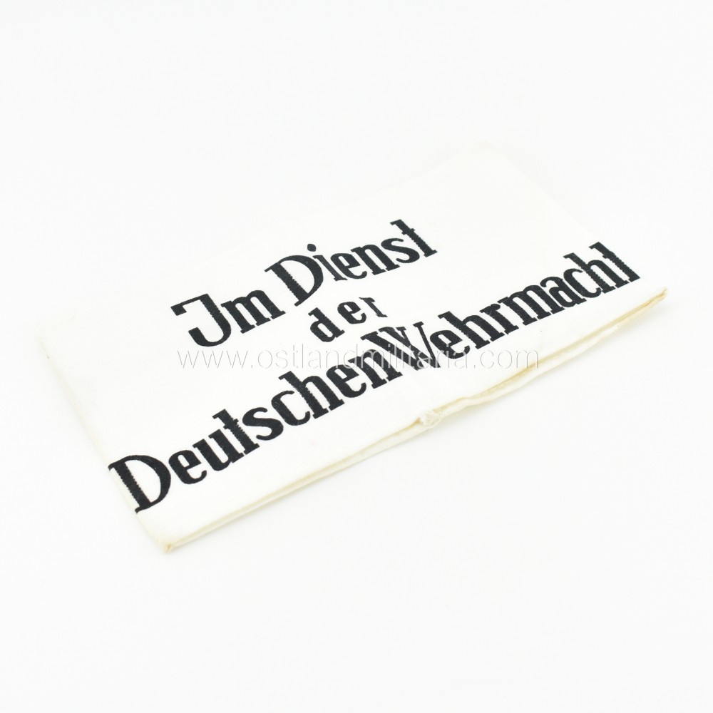 "Im Dienst der Deutschen Wehrmacht" armband Germany 1933–1945