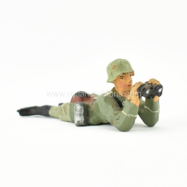 German Elastolin toy soldier with binoculars Germany 1933–1945