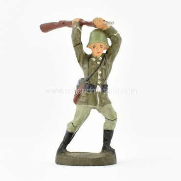German Elastolin toy soldier with a rifle, hand-to...