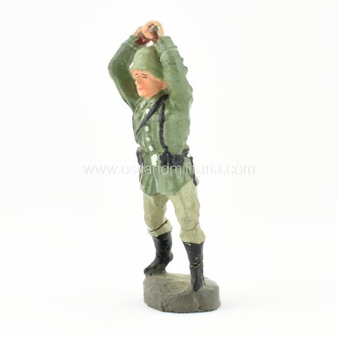 German Elastolin toy soldier with a rifle, hand-to-hand combat Germany 1933–1945