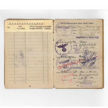 Heer soldbuch, wehrpass and set of documents to Uffz. Germany 1933–1945