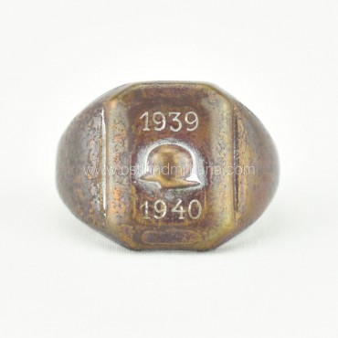 Very rare German ring with helmet, 1939-1940 Germany 1933–1945