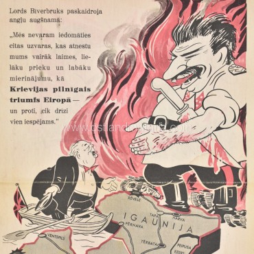 Latvian J. Stalin poster, 1942–1945 Germany 1933–1945