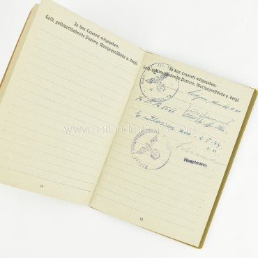 Heer soldbuch to Unteroffizier, Gren. Rgt. 528 Germany 1933–1945
