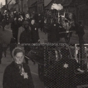 Photo of Jews with yellow stars, Riga, 1941 Germany 1933–1945