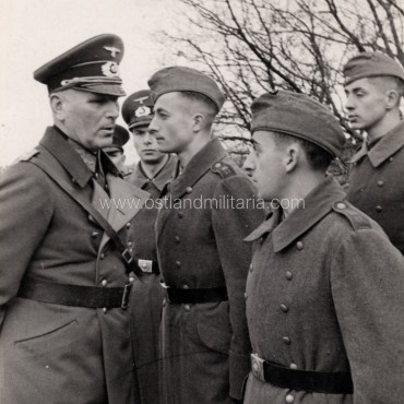 Photo of E. Rommel inspecting troops Germany 1933–1945
