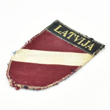Early type Latvian volunteer sleeve shield "LATVIJA" Archive